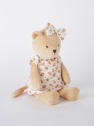 Peluche medium Kendi en Veloudoux, beige/terracotta, 40cm Noukie's