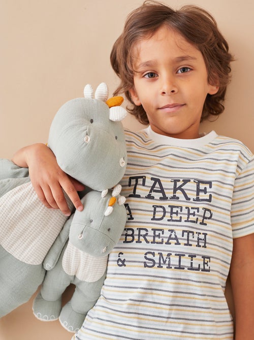 Peluche medium Stegi en mousseline de coton BIO, eucalyptus Noukie's - Kiabi