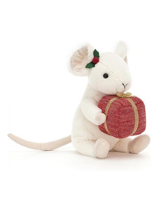 Peluche Merry Mouse Present - Dimensions : L : 7 cm x  l : 9 cm x  h : 18 cm