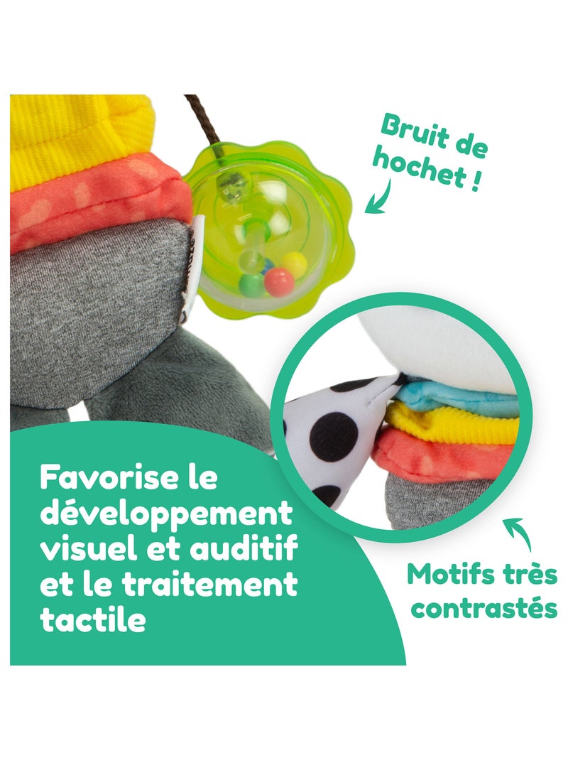 Peluche millie le chat à clip pour landau et poussette Multicolore - Kiabi