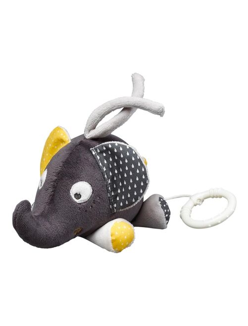 Peluche Mini Musical Eléphant en velours gris - SAUTHON - Kiabi