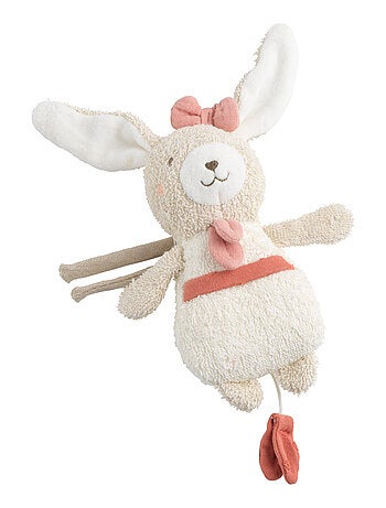 Peluche mini musical en bouclette coton bio - SAUTHON