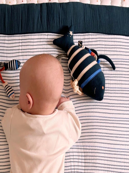 Peluche mini musical poisson en velours - - Kiabi