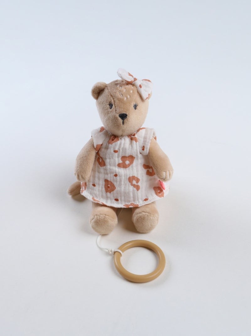 Peluche mini-musicale Kendi en Veloudoux, beige/terracotta Noukie's Beige - Kiabi