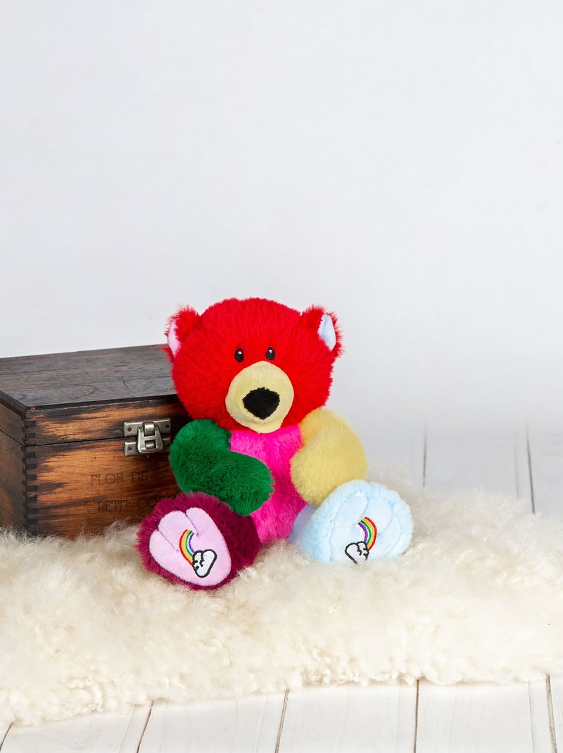 Peluche mini ours espoir Vert/Rouge - Kiabi