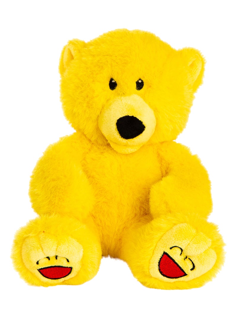 Peluche mini ours joyeux Jaune - Kiabi