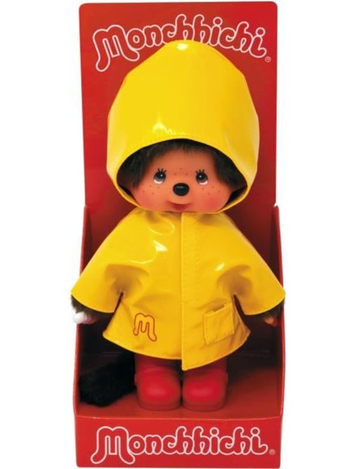 Peluche Monchhichi - BANDAI - Ciré Iconique Jaune - 20 cm - Kiabi