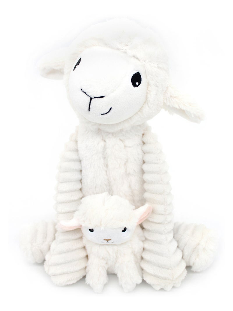 Peluche mouton maman et son bébé blanc Blanc - Kiabi
