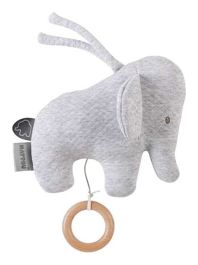 Peluche musicale à suspendre Tembo l'éléphant gris (22 cm) Gris - Kiabi