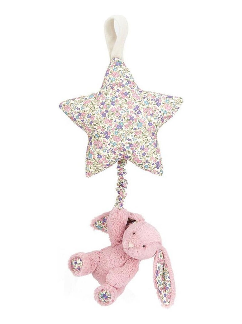 Peluche musicale Blossom étoile avec lapin rose - L: 7 cm x l : 19 cm x H: 28 cm Blanc - Kiabi