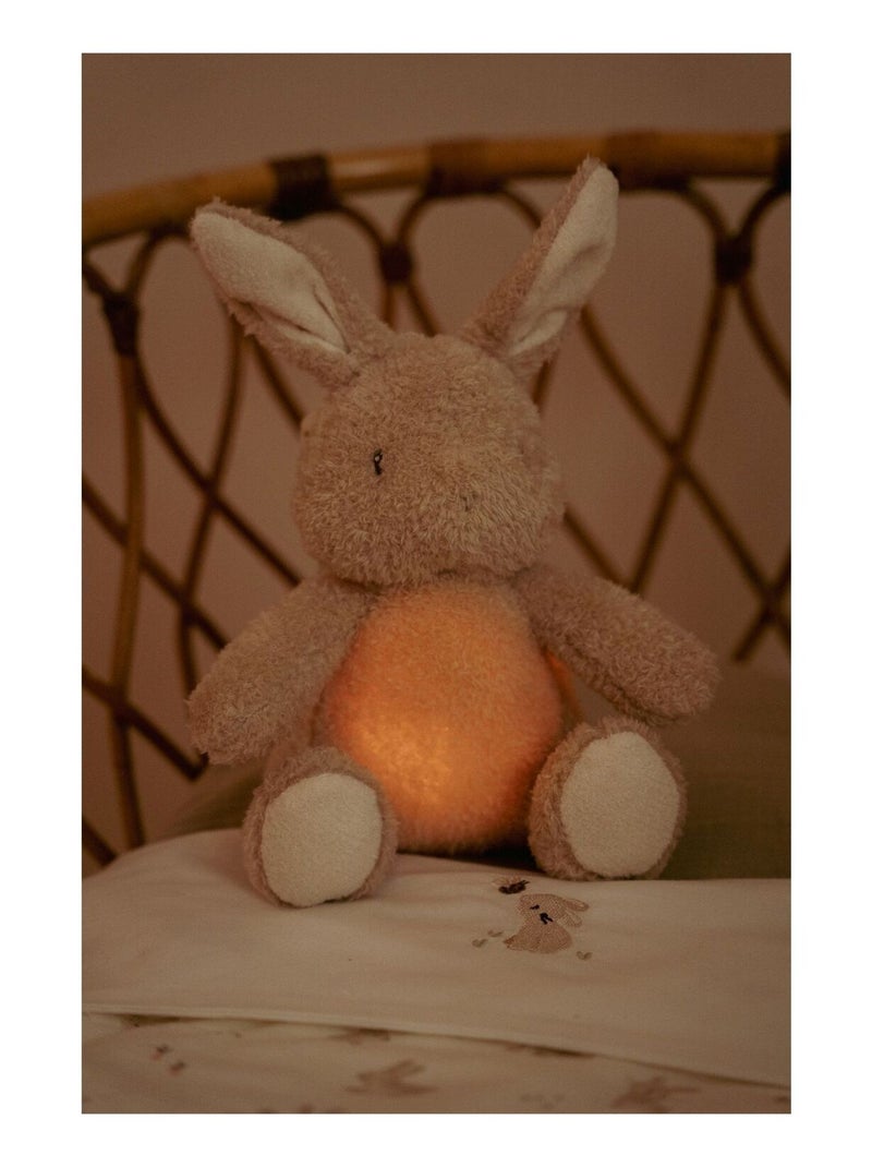 Peluche musicale et lumineuse Lapin Marron - Kiabi
