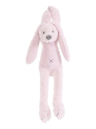 Peluche musicale Lapin Richie rose pâle