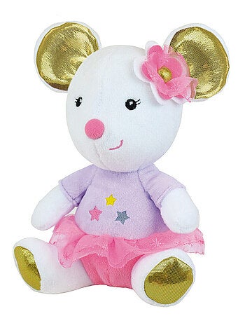 Peluche Musicale Opéra Souris Blanche - 18 cm