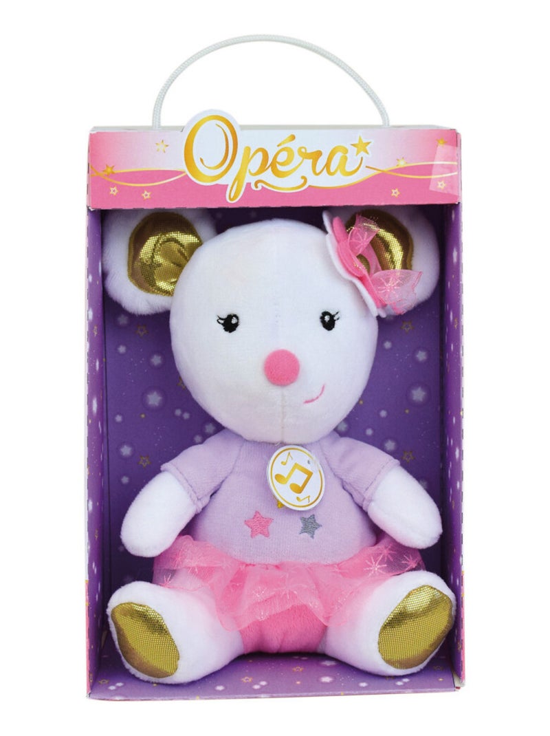 Peluche Musicale Opéra Souris Blanche - 18 cm Multicolore - Kiabi