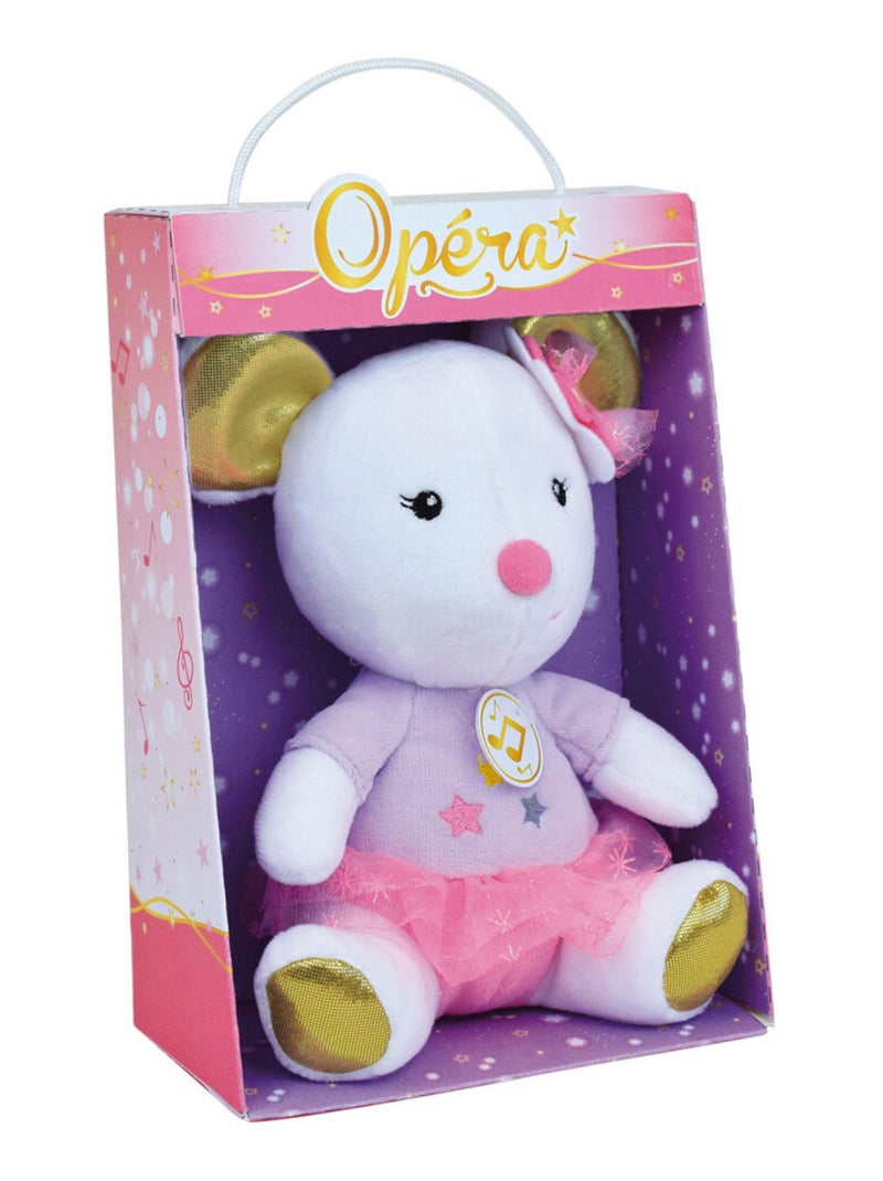 Peluche Musicale Opéra Souris Blanche - 18 cm Multicolore - Kiabi