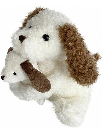 Peluche Nafi le chien avec son bebe