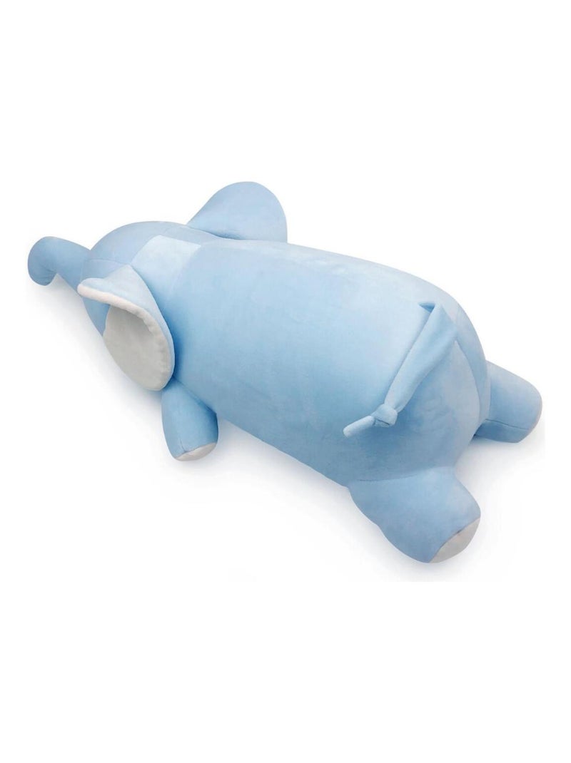 Peluche nemu nemu - FANFAN - Eléphant - Taille L - 58 cm Bleu - Kiabi