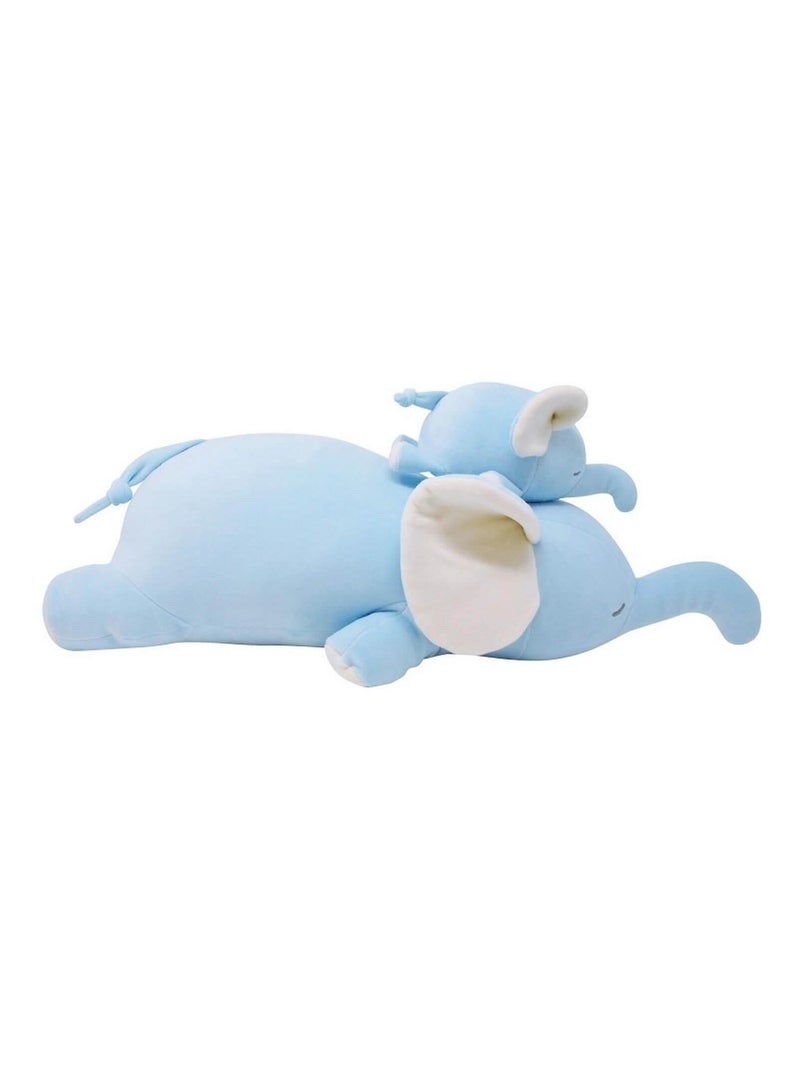 Peluche nemu nemu - FANFAN - Eléphant - Taille L - 58 cm Bleu - Kiabi