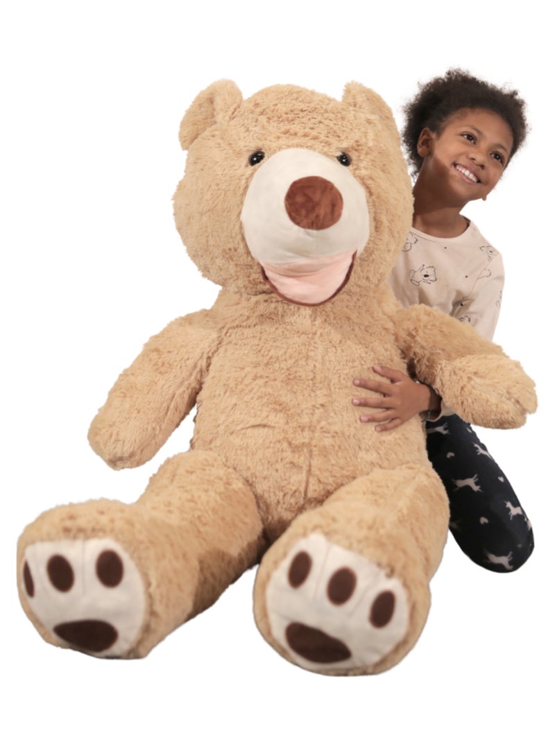 Peluche Nounours Géant 130 cm - Doux et Moelleux - Câlins Réconfortants - Bananair Beige - Kiabi