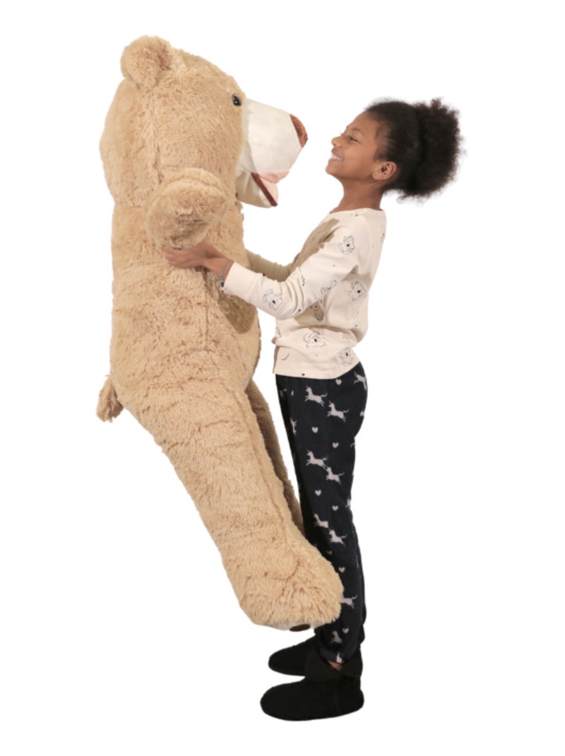 Peluche Nounours Géant 130 cm - Doux et Moelleux - Câlins Réconfortants - Bananair Beige - Kiabi
