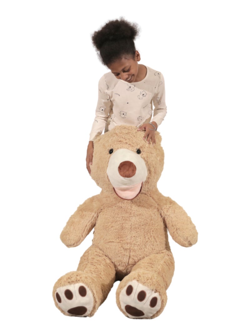 Peluche Nounours Géant 130 cm - Doux et Moelleux - Câlins Réconfortants - Bananair Beige - Kiabi