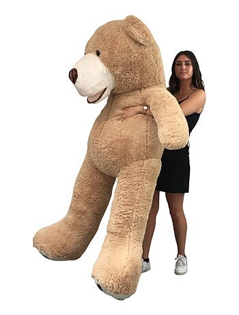 Peluche Nounours Géant 200 cm - Doux et Moelleux - Câlins Réconfortants - Bananair
