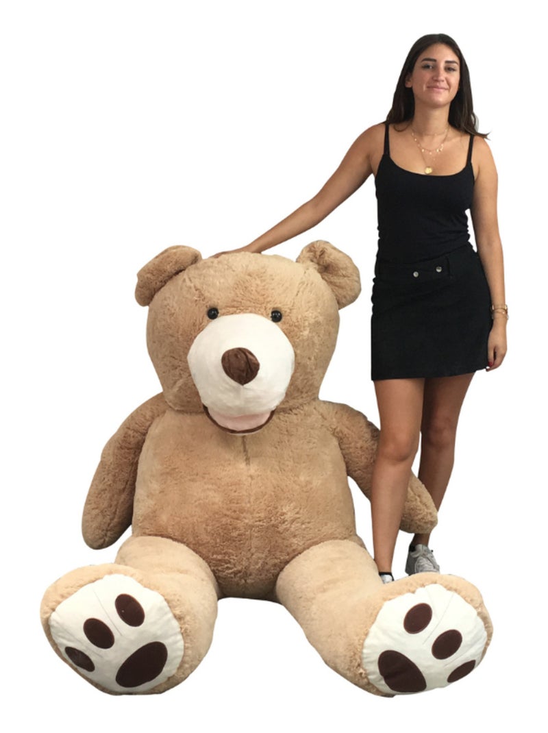 Peluche Nounours Géant 200 cm - Doux et Moelleux - Câlins Réconfortants - Bananair Beige - Kiabi