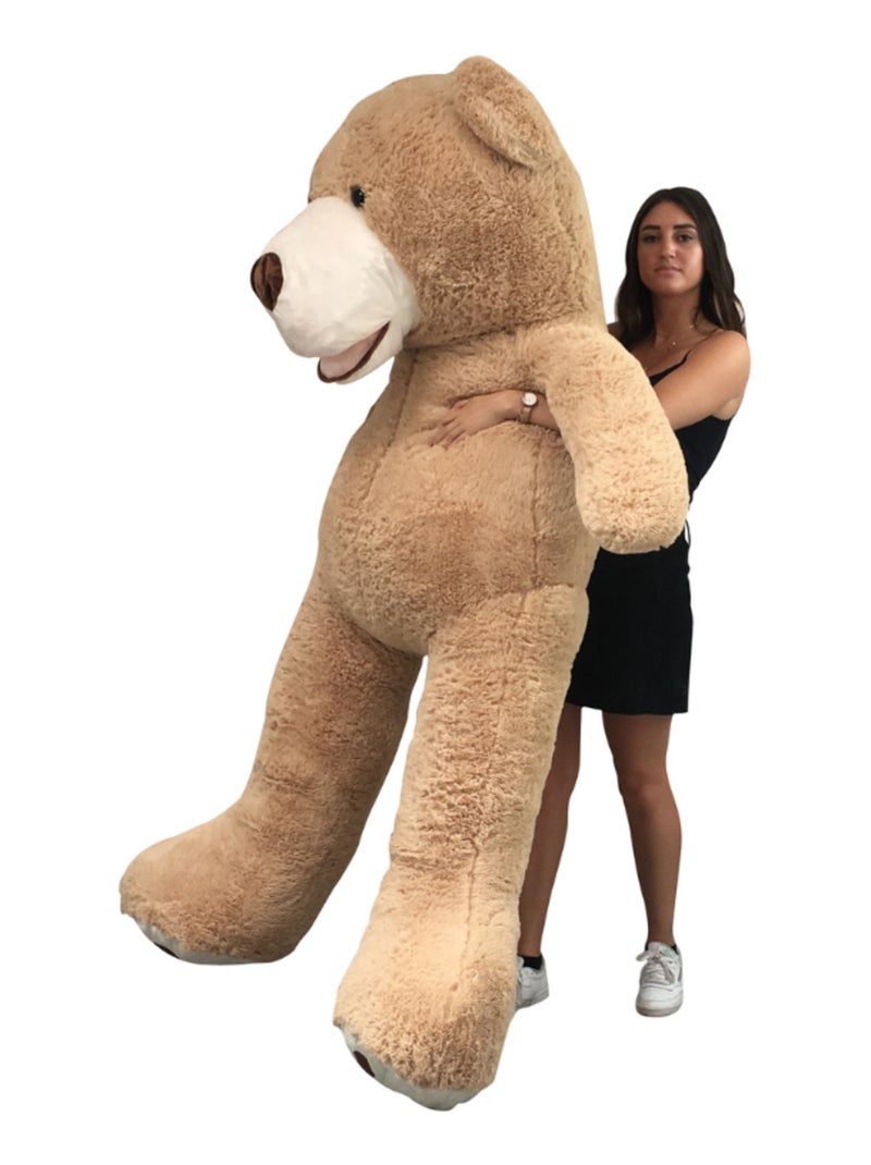 Peluche Nounours Géant 200 cm - Doux et Moelleux - Câlins Réconfortants - Bananair Beige - Kiabi