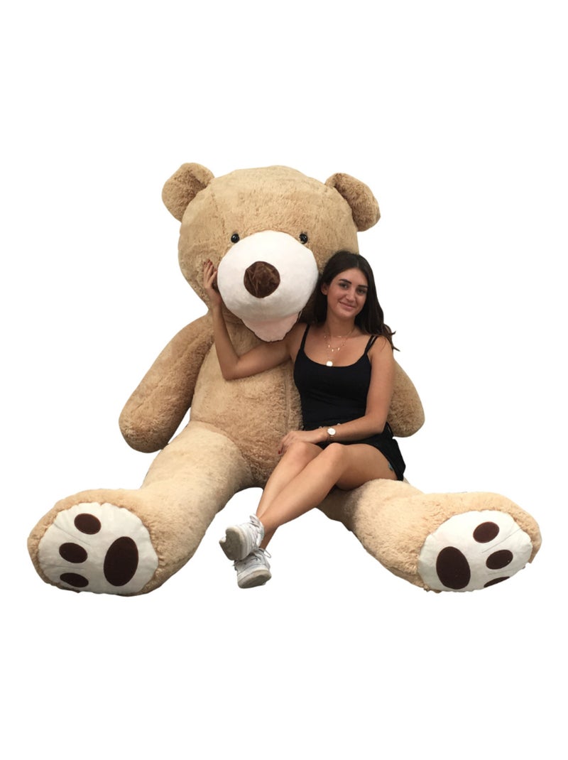 Peluche Nounours Géant 260 cm - Doux et Moelleux - Câlins Réconfortants - Bananair Beige - Kiabi