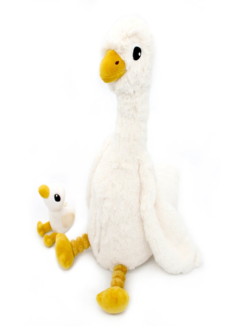 Peluche oie maman et son bébé blanc Blanc - Kiabi