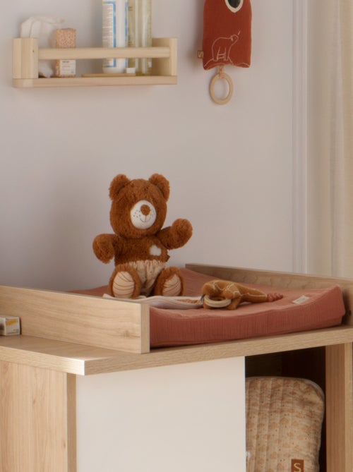 Peluche ours avec détails brodés - - Kiabi
