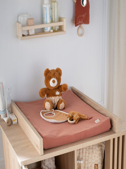 Peluche ours avec détails brodés - - Kiabi