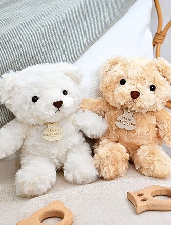 Peluche Ours Câlin crème 21 cm
