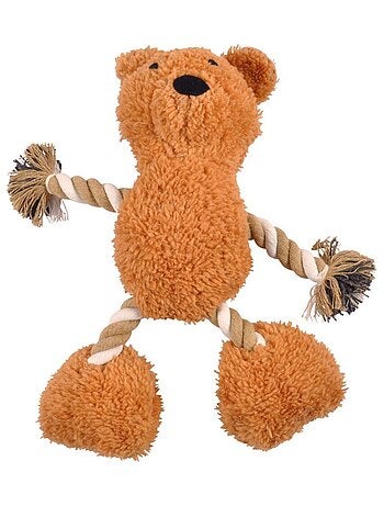 Peluche ours en corde pour chien