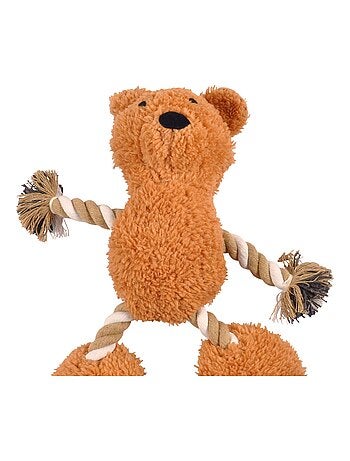 Peluche ours en corde pour chien