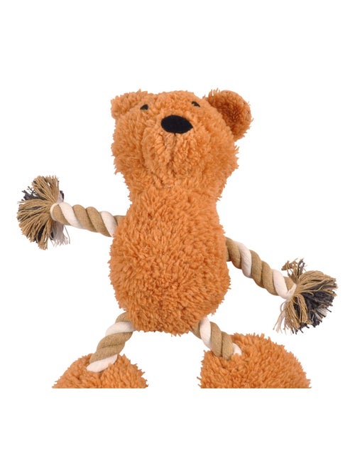 Peluche ours en corde pour chien - Kiabi