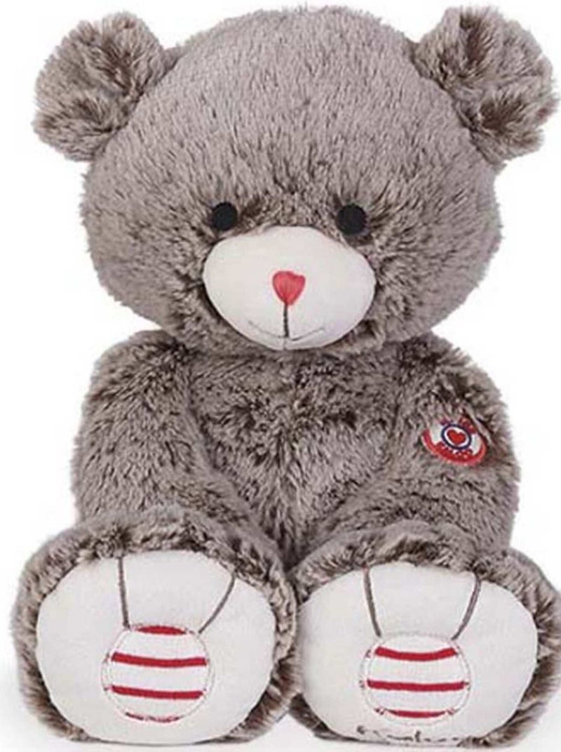 Peluche ours Maé Rouge Kaloo (31 cm) Gris - Kiabi
