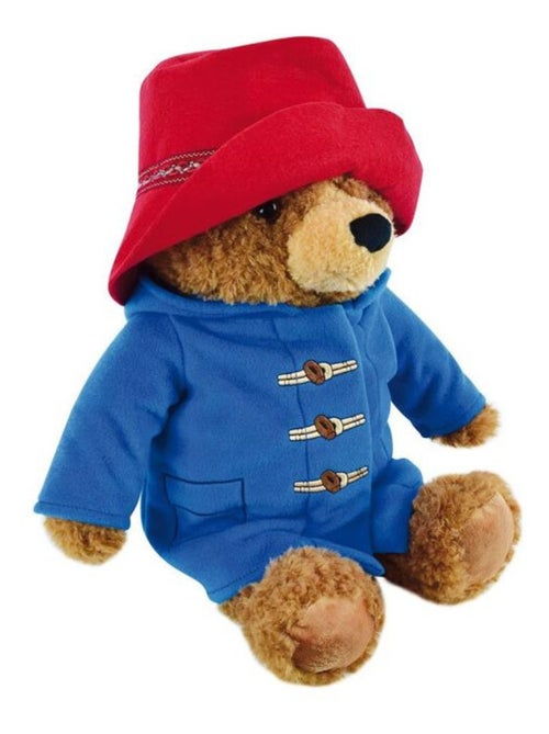 Peluche ours Paddington chapeau rouge et duffel-coat bleu - Haut 45 cm - Kiabi