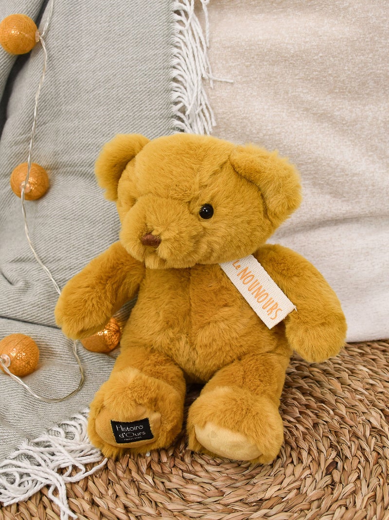 Peluche ours polyester collection LE NOUNOURS Jaune moutarde - Kiabi