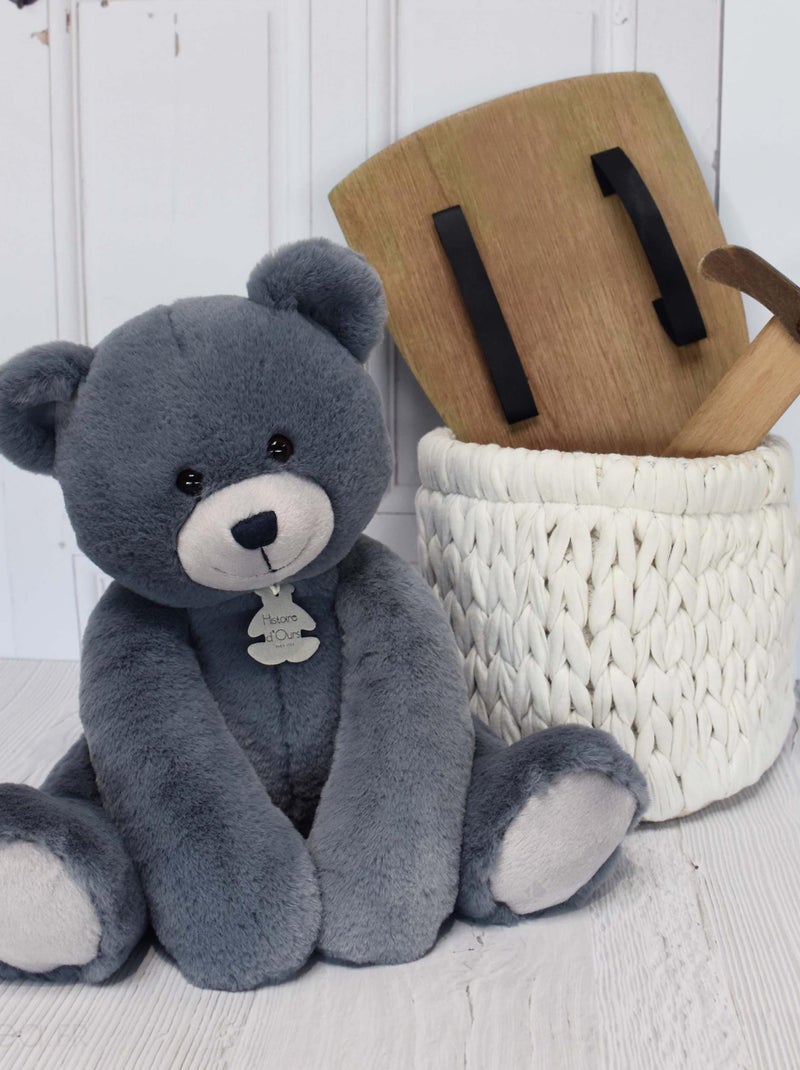 Peluche ours polyester collection OSCAR Bleu marine - Kiabi