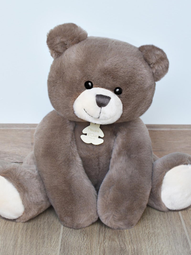 Peluche ours polyester collection OSCAR Gris taupe - Kiabi