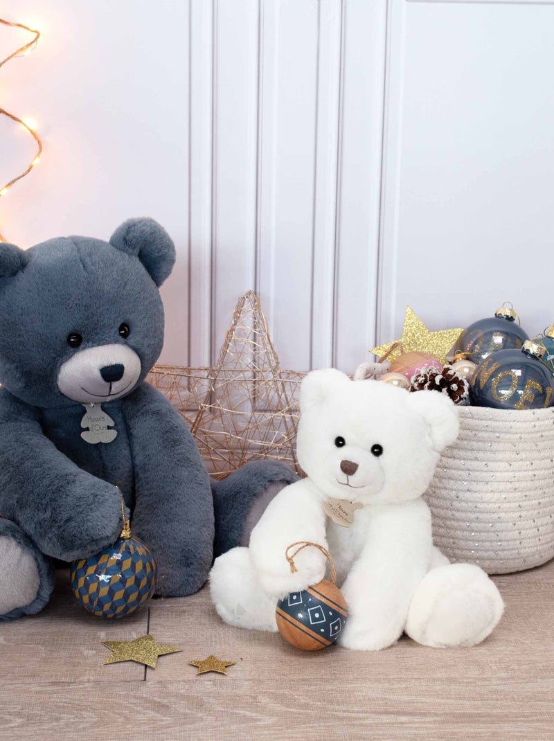 Peluche ours polyester collection OSCAR Ivoire - Kiabi