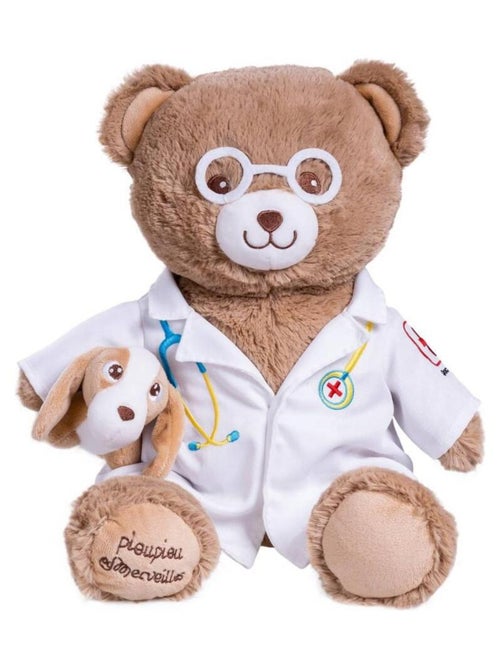 Peluche Ours Vétérinaire - Docteur Gaston - Kiabi