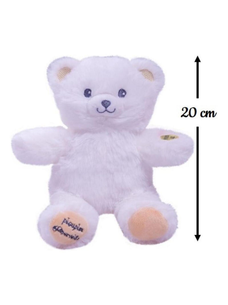 Peluche Ourson Lumineux Gaston Blanc - Kiabi