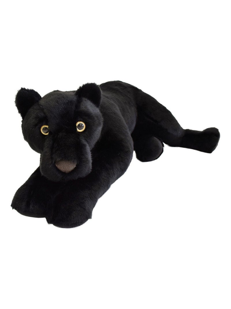 Peluche panthère noire allongée 65 cm Multicolore - Kiabi