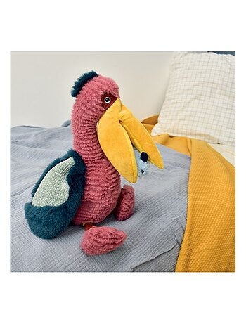 Peluche pélican rose