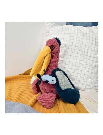 Peluche pélican rose