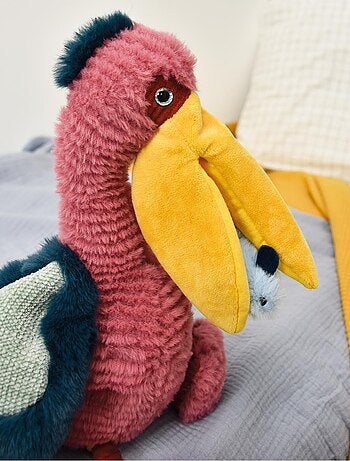 Peluche pélican rose