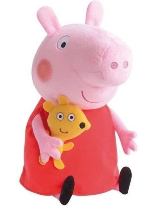 Peluche peppa pig - jemini - 37cm - rose, rouge et jaune - pour bébé - Kiabi
