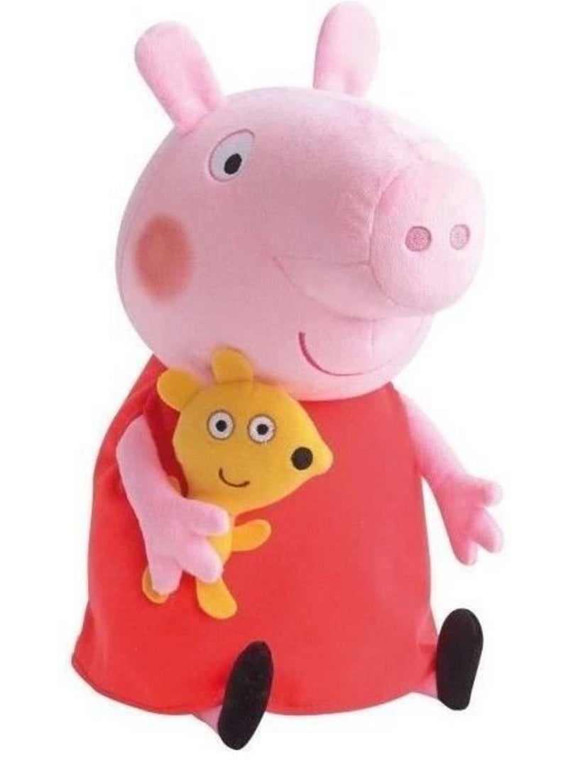 Peluche peppa pig - jemini - 37cm - rose, rouge et jaune - pour bébé Rose - Kiabi